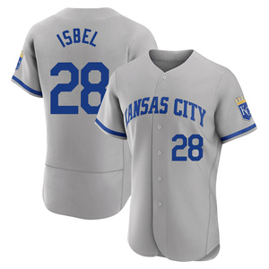 Fanatics (Nike) Kyle Isbel Kansas City Royals Replica Road Jersey - Grey, Grey, 100% POLYESTER, Size XL, Rally House