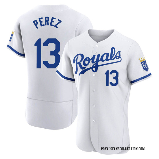 Salvador Perez Kansas City Royals Boys White Home Baseball Jersey, White, 100% POLYESTER, Size 4, Rally House